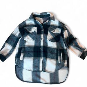 Women's Plaid Flannel Shirt Jacket
